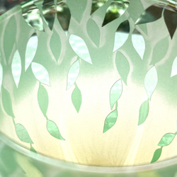 ハンギンググリーンの脚付きグラス　緑×黄（1個） 5枚目の画像