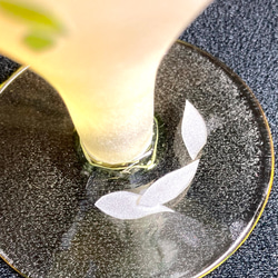 ハンギンググリーンの脚付きグラス　緑×黄（1個） 7枚目の画像