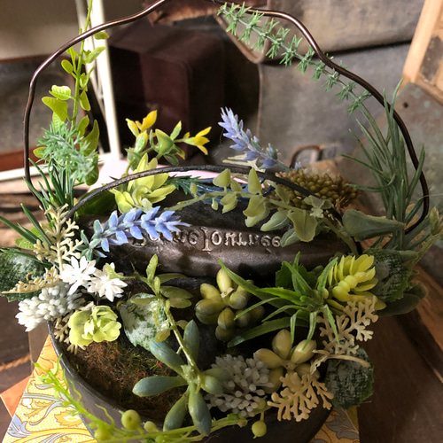 アンティーク　FROUR缶 フラワー缶　(大) container - drop antiques ドロップアンティークス