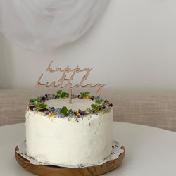 【Happy Birthday トッパー】木製　ケーキトッパー　誕生日　お誕生日　ファーストバースデー　 15枚目の画像