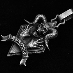 ロンバス プレート スカル シルバー ネックレス、爪のペンダント、ゴーストハンドゾンビシルバージュエリー 5枚目の画像