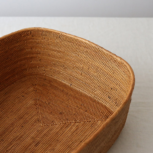 ラスト1（送料無料）伝統工芸アタ細工 スクエア バスケット 収納BOX