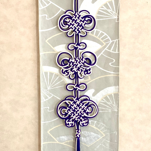 組紐の壁飾り 紫＆白 大型 タペストリー・壁掛け 訶梨勒 KARIROKU 通販