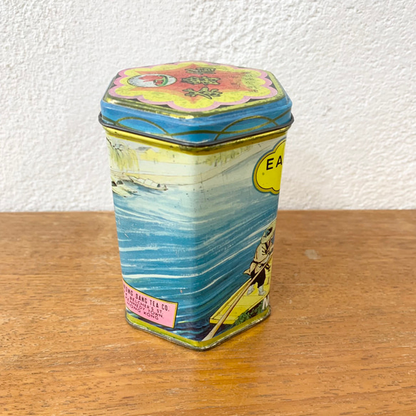アンティークtin缶 wa-can-748-32 ティン缶 缶 小物入れ イギリス 英国  アンティーク雑貨 インテリア 4枚目の画像