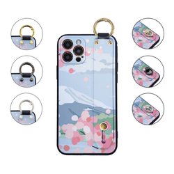満開の桜と富士山 miru01-960 iPhone android ほぼ全機種対応 ベルト付きTPUケース 6枚目の画像
