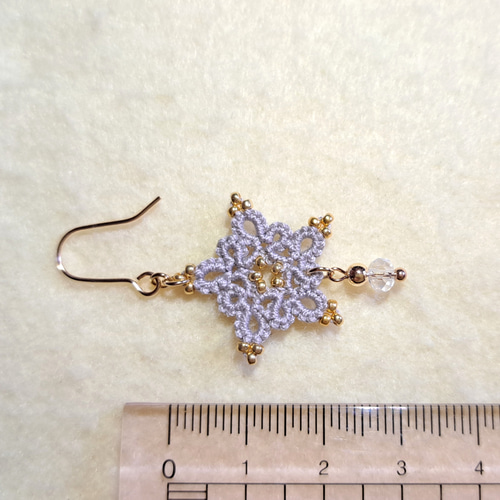 小さめ星のピアス/イヤリング(タティングレース) ピアス（フック