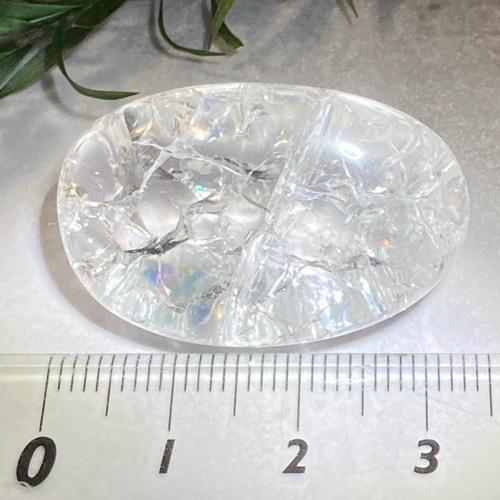 クラック水晶✨ レインボー タンブル 爆裂水晶 クリスタル