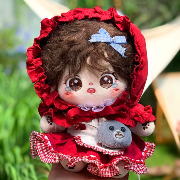 20cmぬいぐるみ服 着せ替えぬいぐるみ オオズキンセット 耳付き 20cmぬいぐるみ服 着せ替えぬいぐるみ オオズキンセット 耳付き