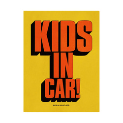 KIDS IN  CAR! マグネット　「子供が乗っています」 3枚目の画像