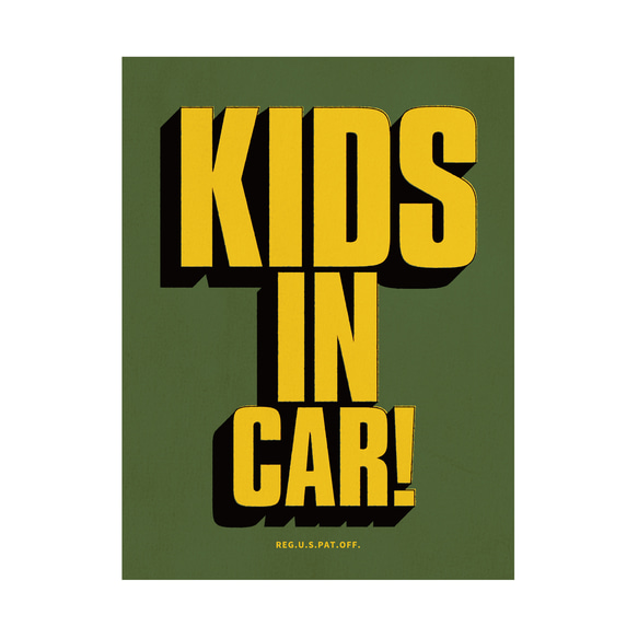 KIDS IN  CAR! マグネット　「子供が乗っています」 4枚目の画像