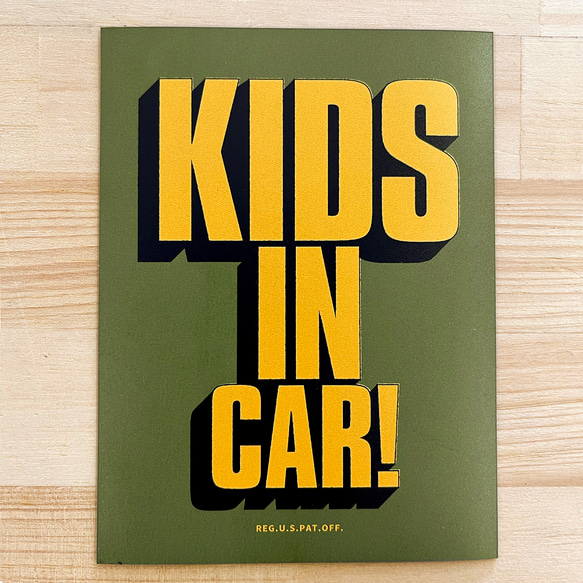 KIDS IN  CAR! マグネット　「子供が乗っています」 8枚目の画像