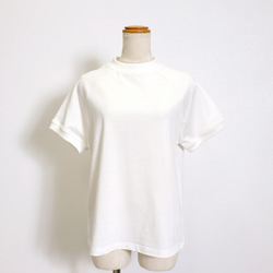 コットン100 Tシャツ モックネック ラグラン切り替え 半袖  夏 10枚目の画像