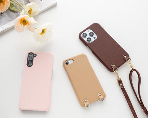 スマホケース 多機種対応 【 まるっと PUレザー 】 スマホショルダー