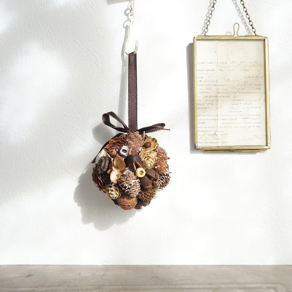 木ノ実のボールリース フライングリース 木の実のボールリース リース