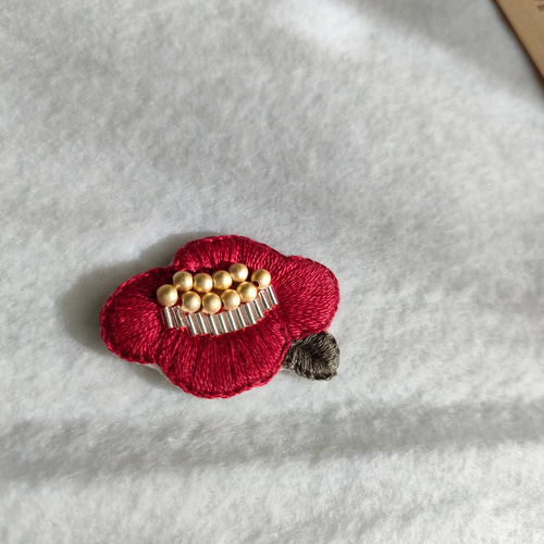 ビーズ刺繍】エビのお祝いブローチ ブローチ KODA factory 通販