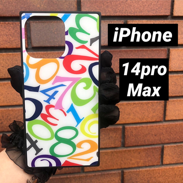 スワロフスキー使用強化ガラスiPhoneケース数字ストリートモード