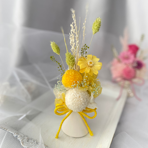 ❀専用　プリザーブドフラワー　お供え花　仏花　コンパクト　ポンポンマム　春 ❀専用 プリザーブドフラワー お供え花 仏花 コンパクト ポンポンマム