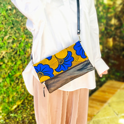 本格アフリカンバッグ（革とワックス生地）