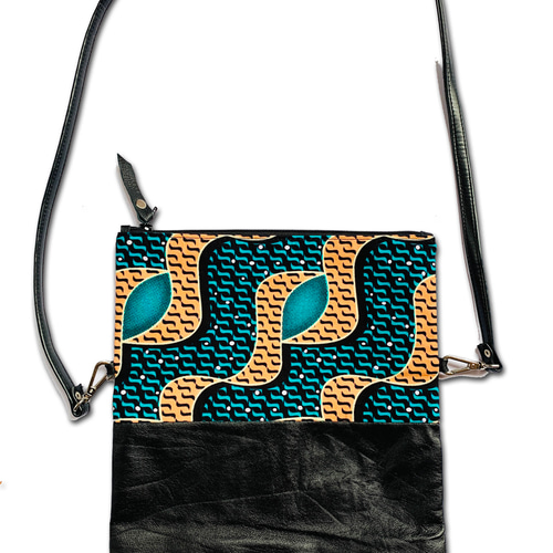 本格アフリカンバッグ（革とワックス生地） 本格アフリカンバッグ（革とワックス生地）