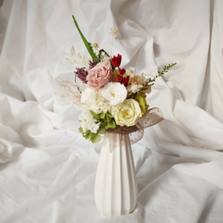 ナチュラルブーケ：ギフトにもおすすめ！ドライ・プリザーブドフラワーの立てたまま飾れる自立する花束 6枚目の画像