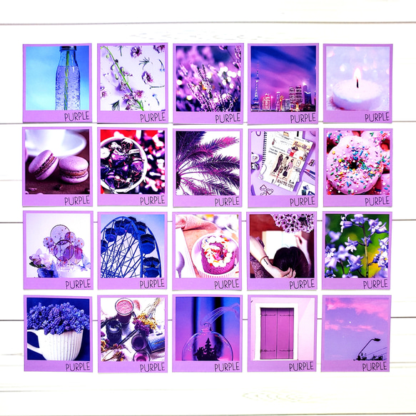 ポラロイド フレークシール パープル 紫 2枚目の画像