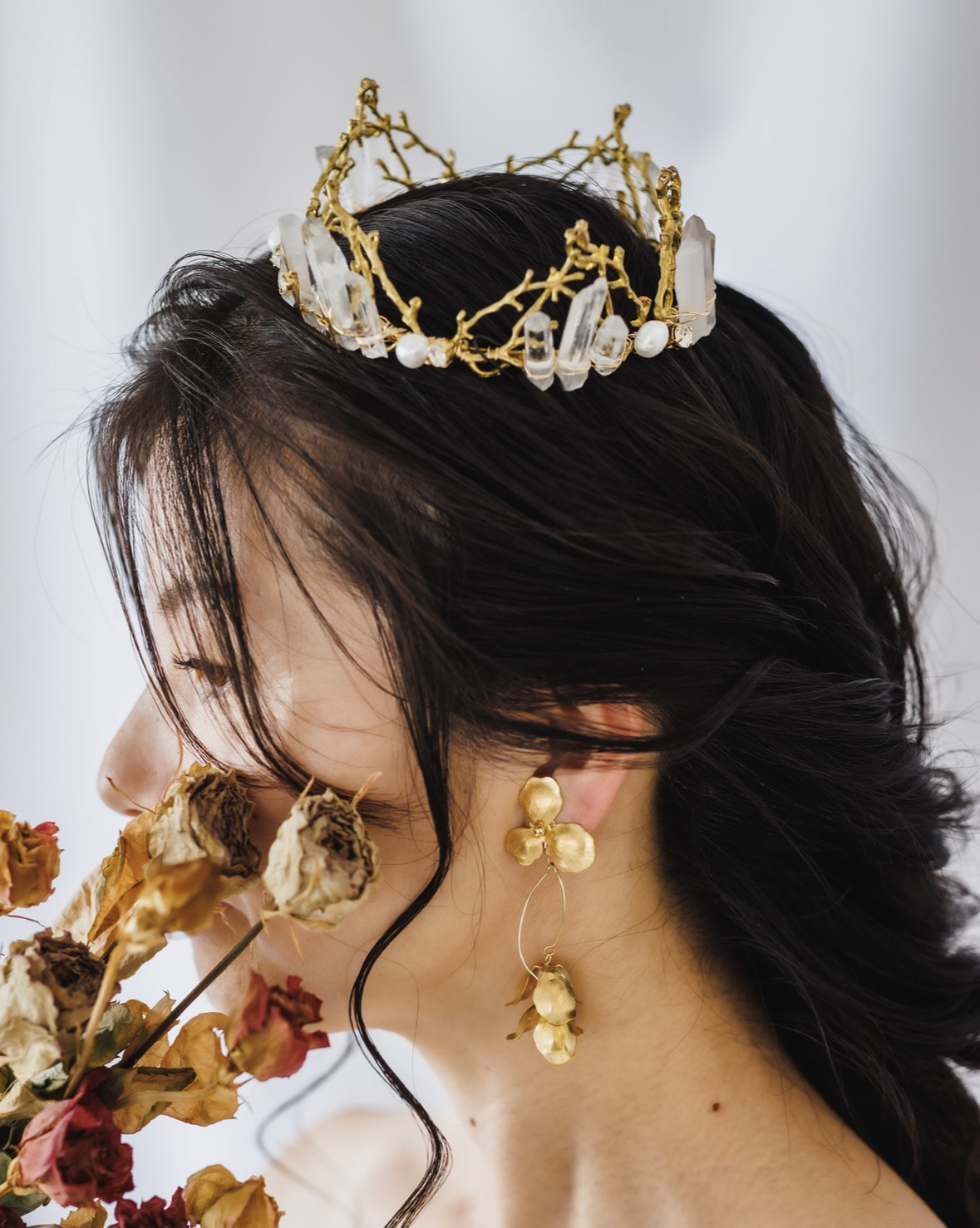 お値下げしました⭐︎結婚式ヘアアクセサリー 水晶クラウン