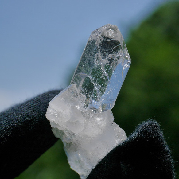 天然石マニハール産水晶約10g最大幅約41mm(ヒマラヤ山脈産)ヒマラヤ水晶ポイント[mnhq-230117-01] 3枚目の画像
