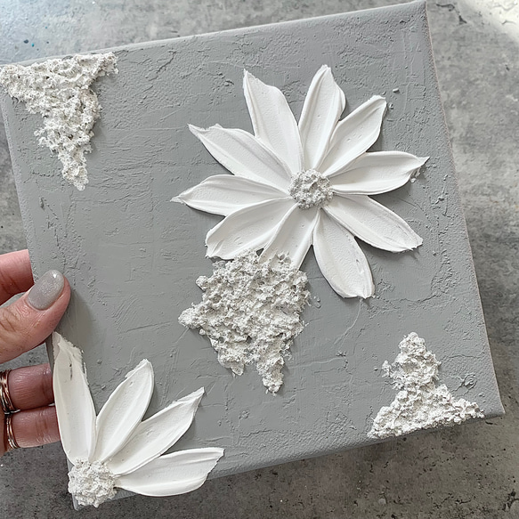 現代アート テクスチャーアート お花 フラワー モダン 絵画 原画
