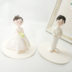 花嫁花婿陶器人形　老夫婦　ウエディングボード飾り ウエルカムスペースに！案内するミニチュア新郎新婦セット