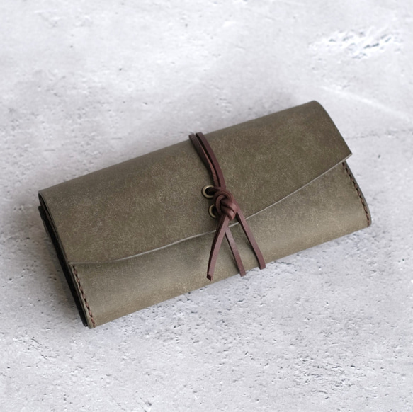 guruguru 長財布 グレー かっこいい財布 レディース メンズ 長