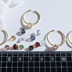 *:.｡選べる13color｡.:*【送料無料】✴5mm stone18kgpRing【11〜15号推奨】 13枚目の画像