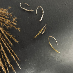 穂　ピアス -フックタイプ〈Silver〉 4枚目の画像