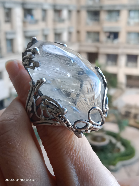 白水晶手工銀戒 純銀戒指 ~ 「啟程」 ~Clear Quartz Silver Ring 第15張的照片