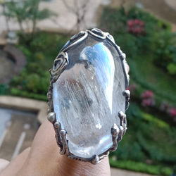 白水晶手工銀戒 純銀戒指 ~ 「啟程」 ~Clear Quartz Silver Ring 第3張的照片