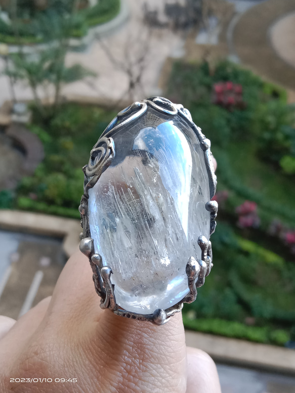 白水晶手工銀戒 純銀戒指 ~ 「啟程」 ~Clear Quartz Silver Ring 第3張的照片