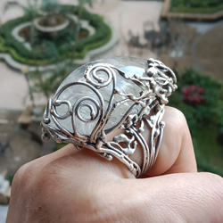 白水晶手工銀戒 純銀戒指 ~ 「啟程」 ~Clear Quartz Silver Ring 第12張的照片