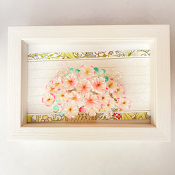 《つまみ細工》手染め 満開の桜の髪飾り(コーム .シルク) 4枚目の画像