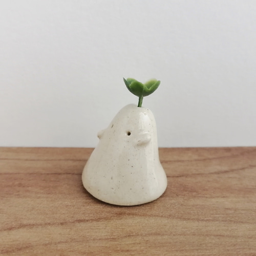 陶器のおばけ(小)〔85s〕｜置物 陶芸 陶器 一輪挿し 造花 その他