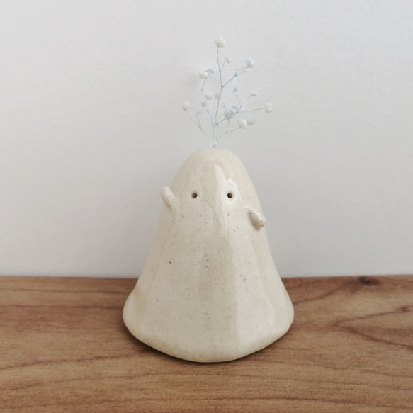 陶器のおばけ(特大)〔89n〕｜置物 陶芸 陶器 一輪挿し 造花 その他置物