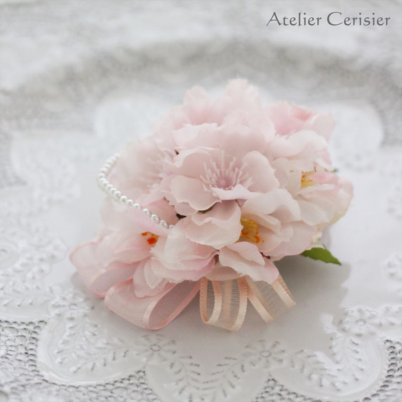 桜・さくら・サクラ パール付 2WAY コサージュ#65【入学式 卒業式 セレモニーコーデ】 4枚目の画像