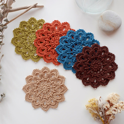 SALE❗️【人気】*お花モチーフ*11.5cm ビーズの縁取り レース編み
