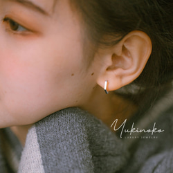 cute*mini pentagon　SILVER925　シルバー　五角形　ミニフープピアス　P048 7枚目の画像