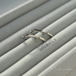 cute*mini pentagon　SILVER925　シルバー　五角形　ミニフープピアス　P048 4枚目の画像