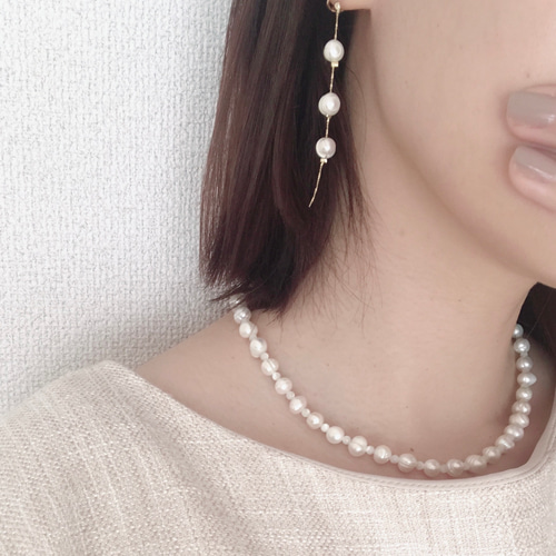 淡水パール×マザーオブパール一連のネックレス ネックレス 淡水パール×マザーオブパール一連のネックレス ネックレス