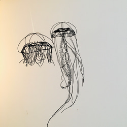 ワイヤーアート　ワイヤークラフト  海月　くらげ　クラゲ 3枚目の画像