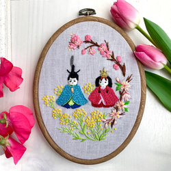 受注製作》桃の節句 小さなひな祭り タペストリー2023 タペストリー