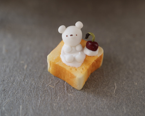 ハンドメイド パンケーキくま くま ミニチュアくま ミニチュア