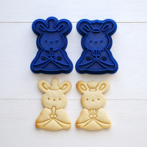 うさぎ雛人形セット(スタンプ付き) クッキー型・クッキーカッター