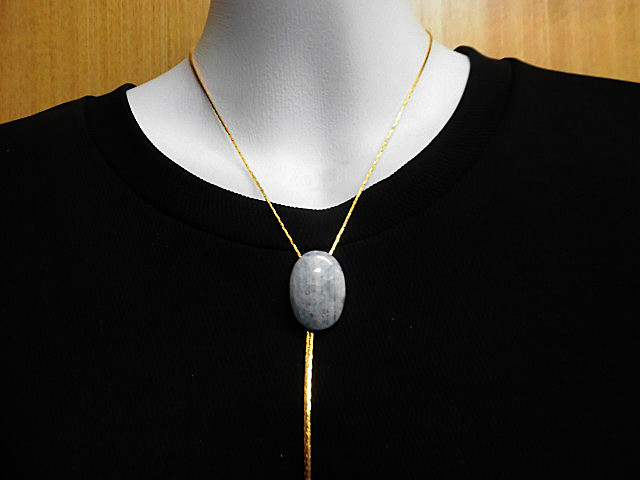 天然石 ムーンストーンループタイ(ロングネックレス)　　230908275