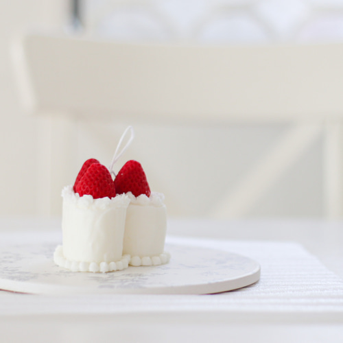 ハートいちごケーキキャンドル キャンドル・キャンドルホルダー